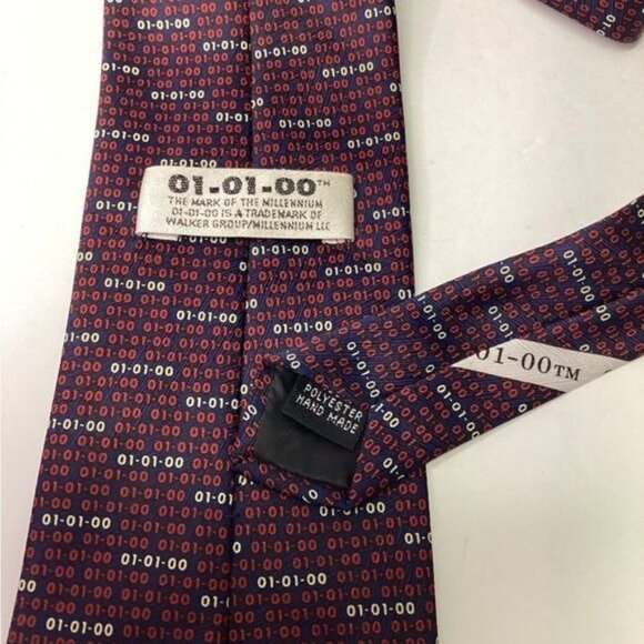 VTG 01-01-00 Mens The Mark of the Millennium Y2K Handmade Necktie - Picture 6 of 6